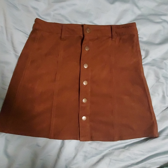 Mossimo Supply Co. Brown Button Up Skirt - Picture 1 of 3